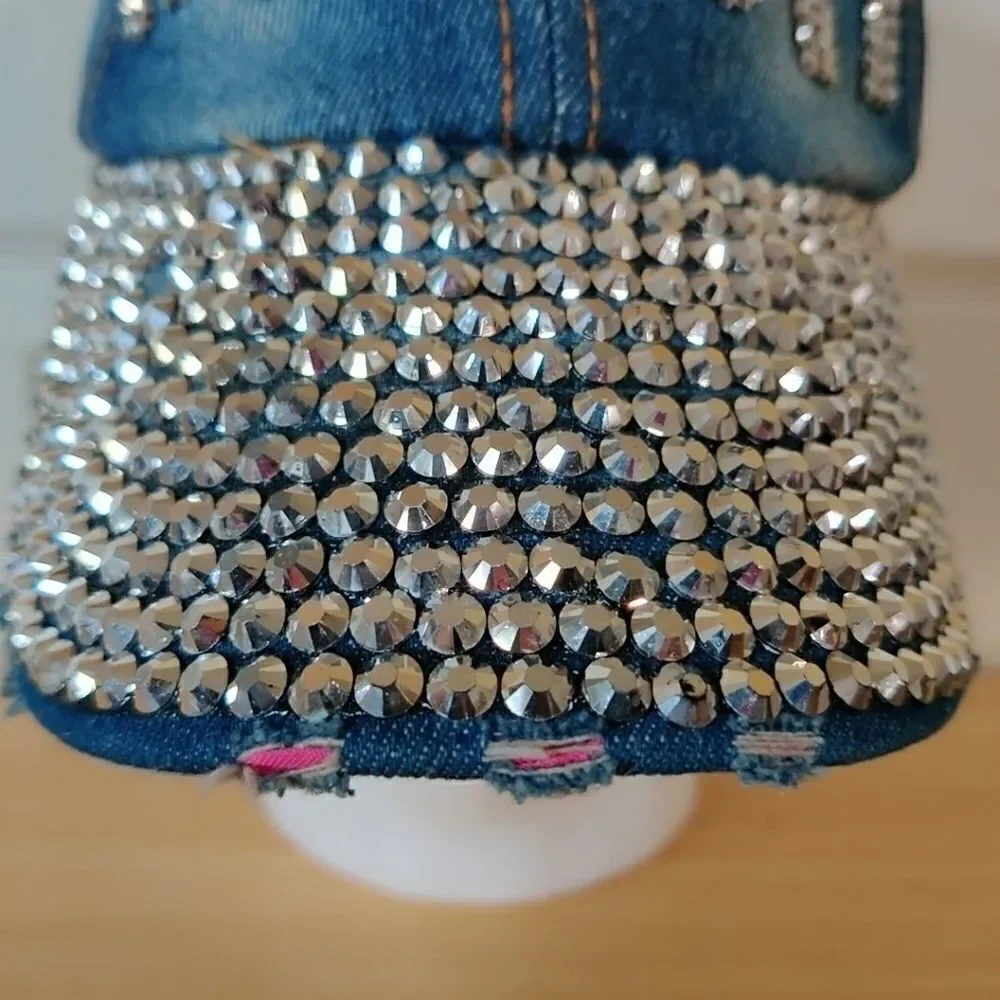 Westend embellished distressed denim hat